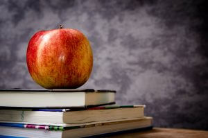 apple on books - field trips