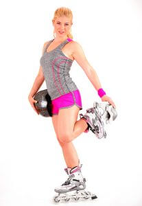 inline skates - stretching