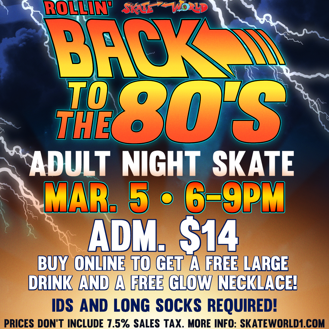 Rolling Back to the 80s march FB Insta post Graphic for our Tiny Tots Mickey Christmas Party