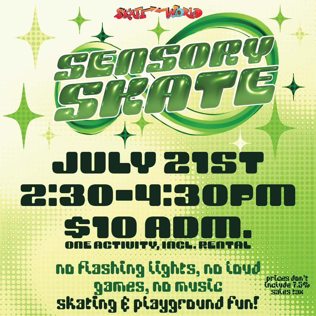 sensory skate july 2026 fb insta fetch Graphic for our homeschool skates for the 2025 through 2026 academic school year.